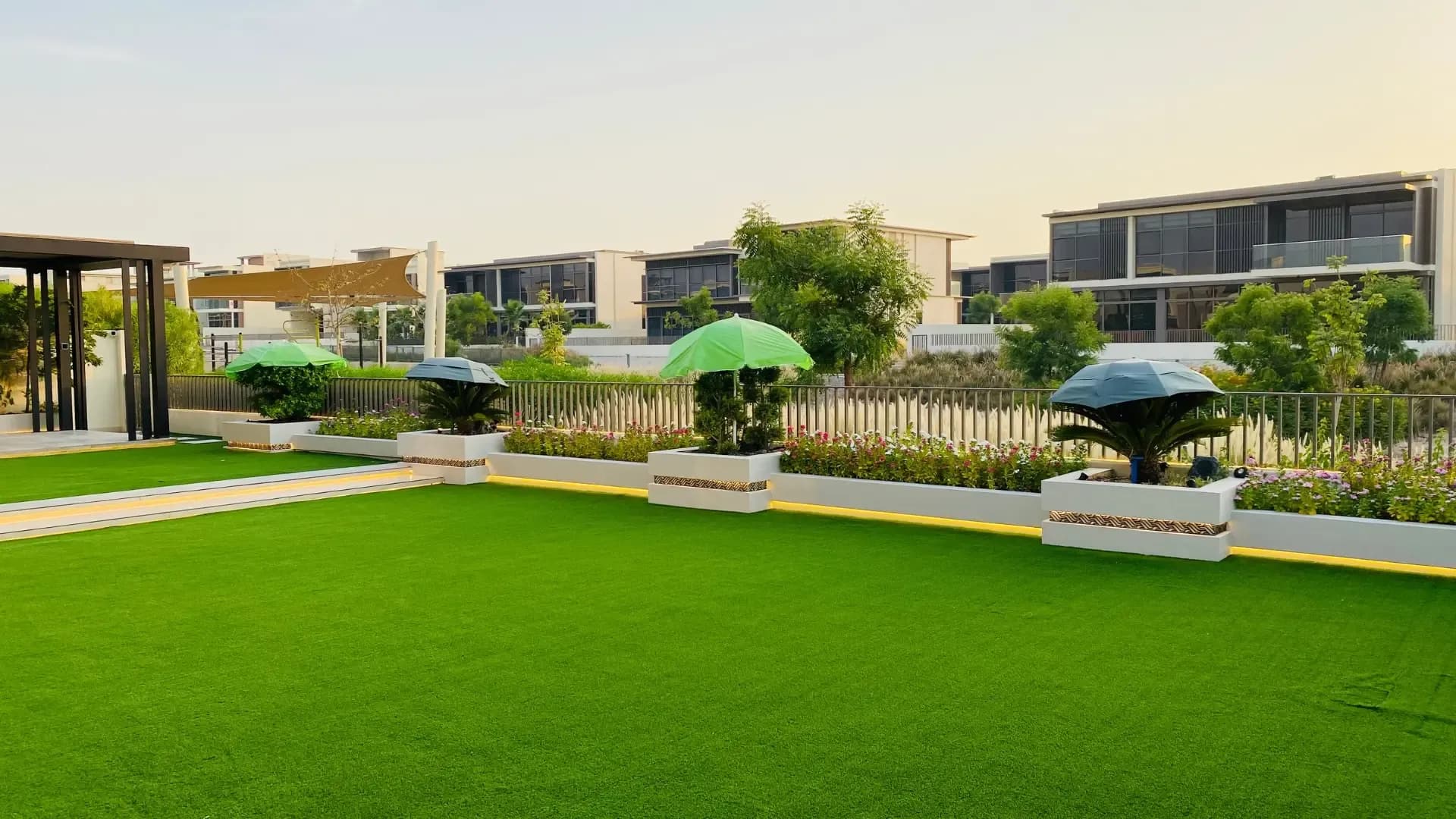 Garden maintenance service for lush plantation in Dubai