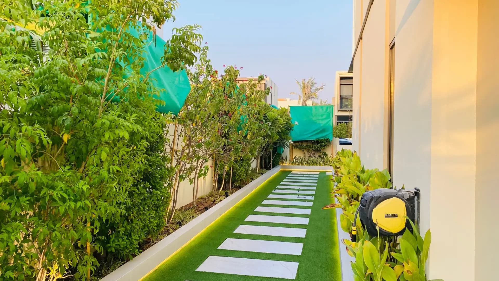 Irrigation system installed for a villa garden in Dubai