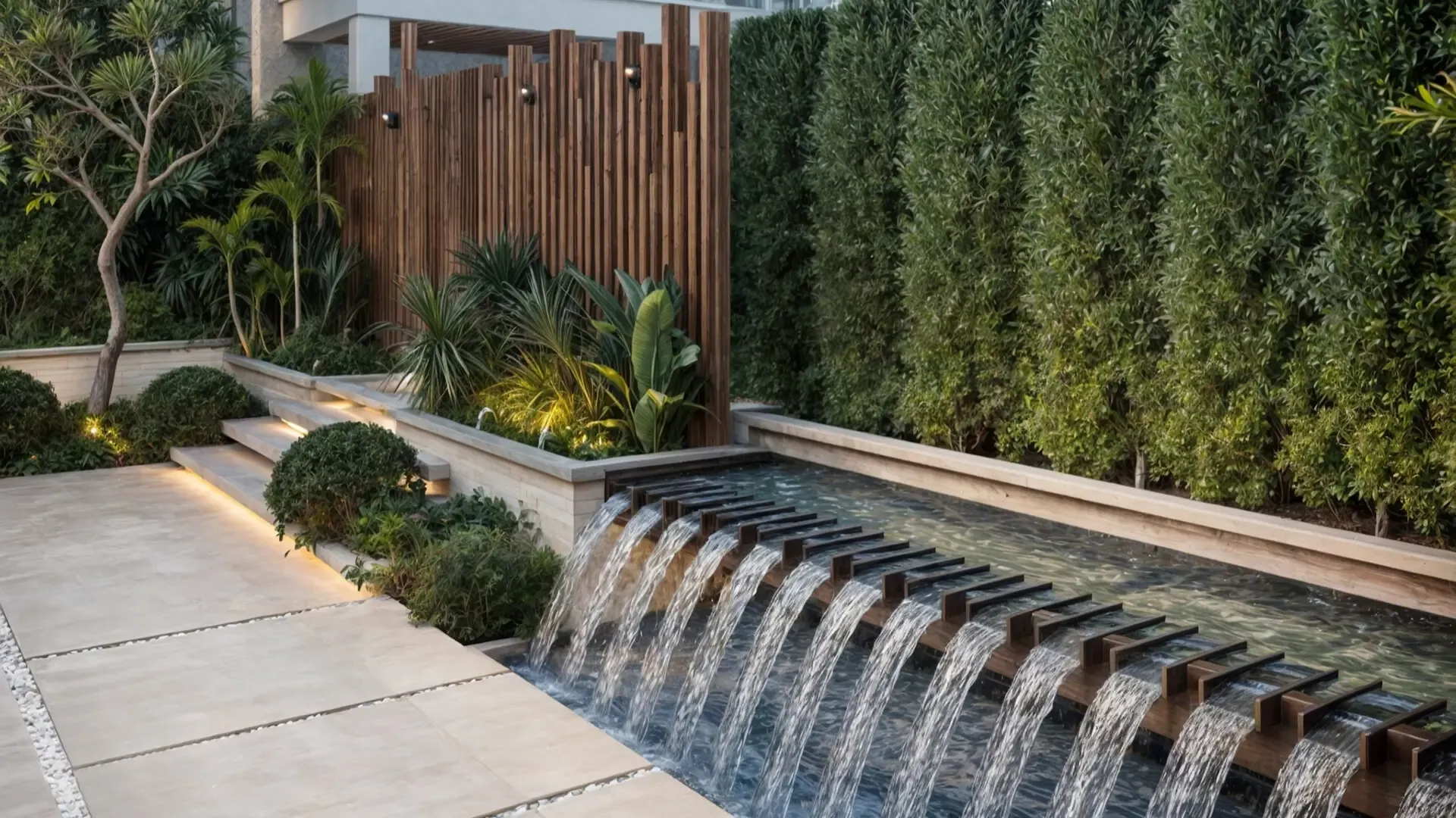 Water feature installation in Dubai